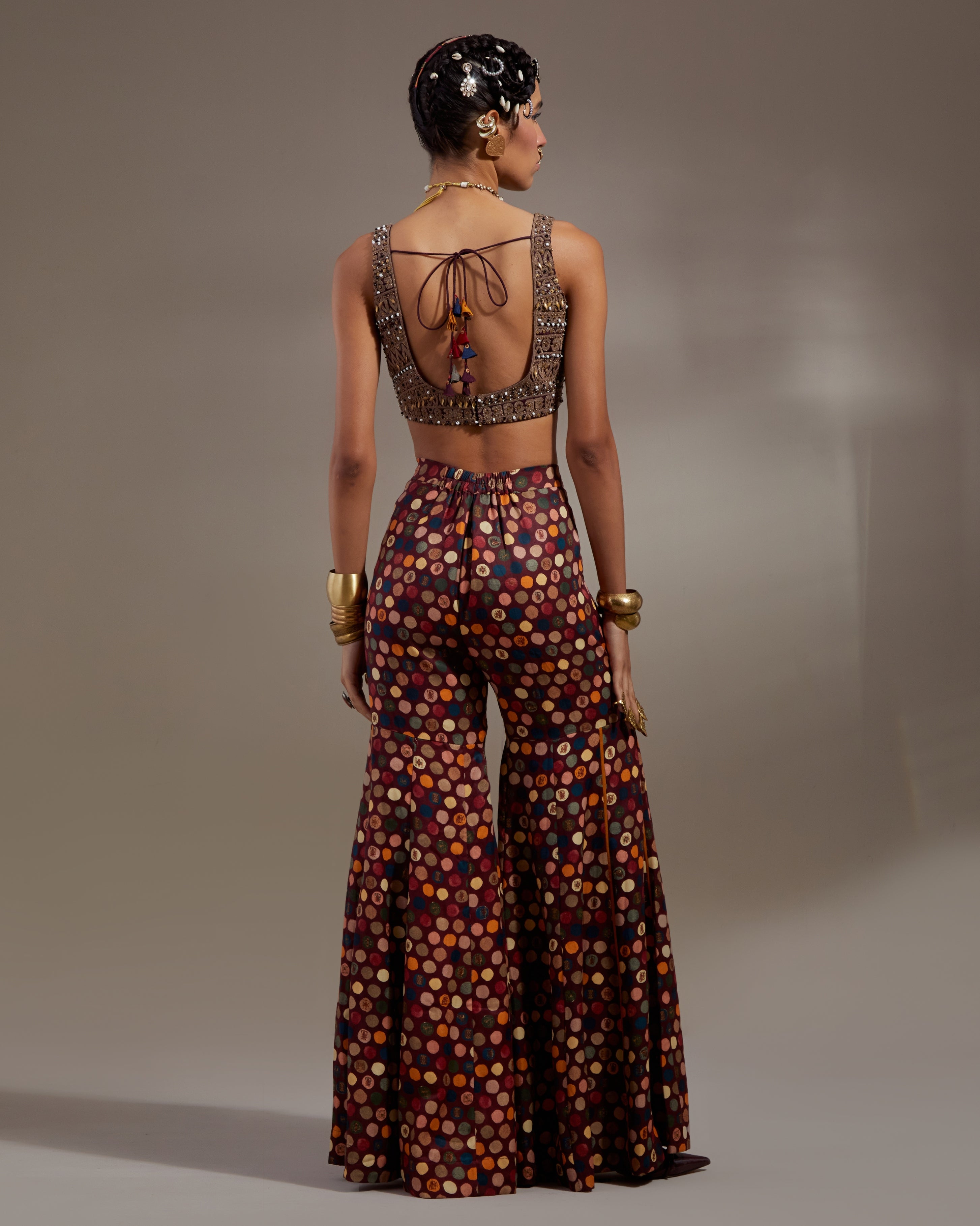 Jamuni Veni Dupatta Jacket With Gharara Set