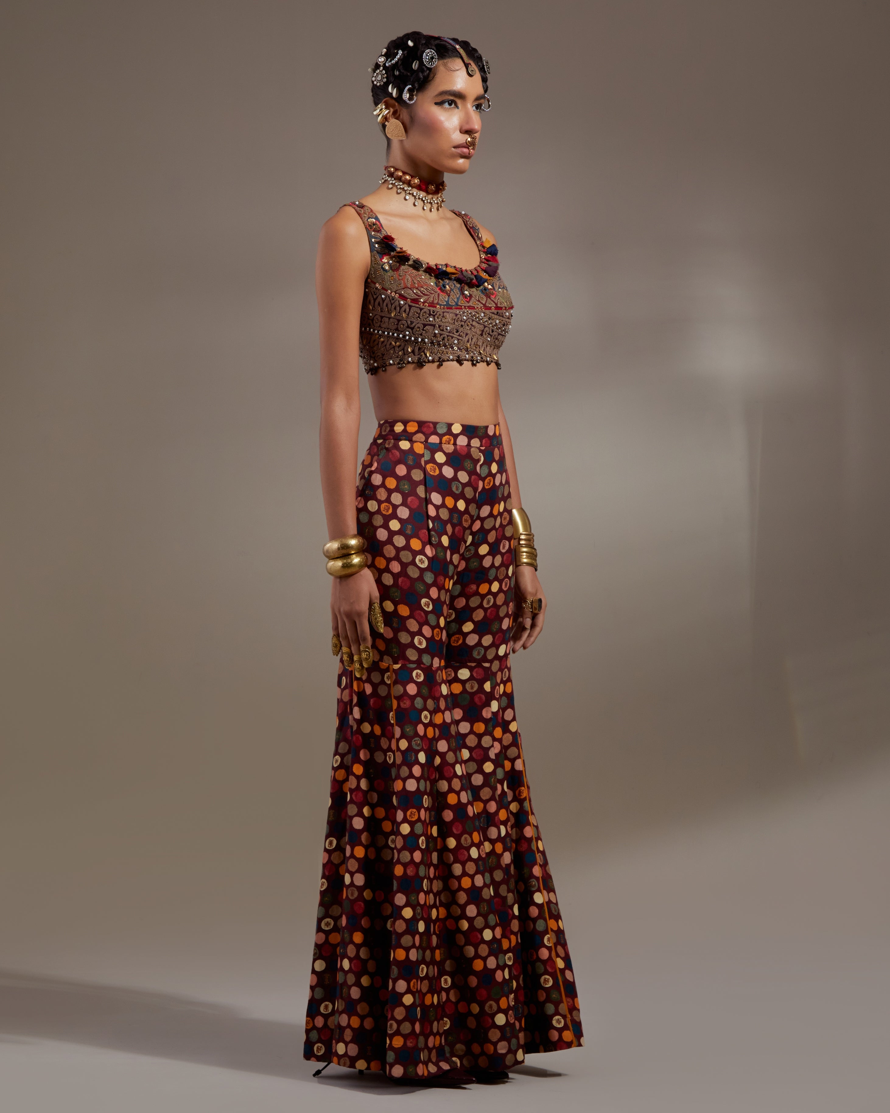 Jamuni Veni Dupatta Jacket With Gharara Set