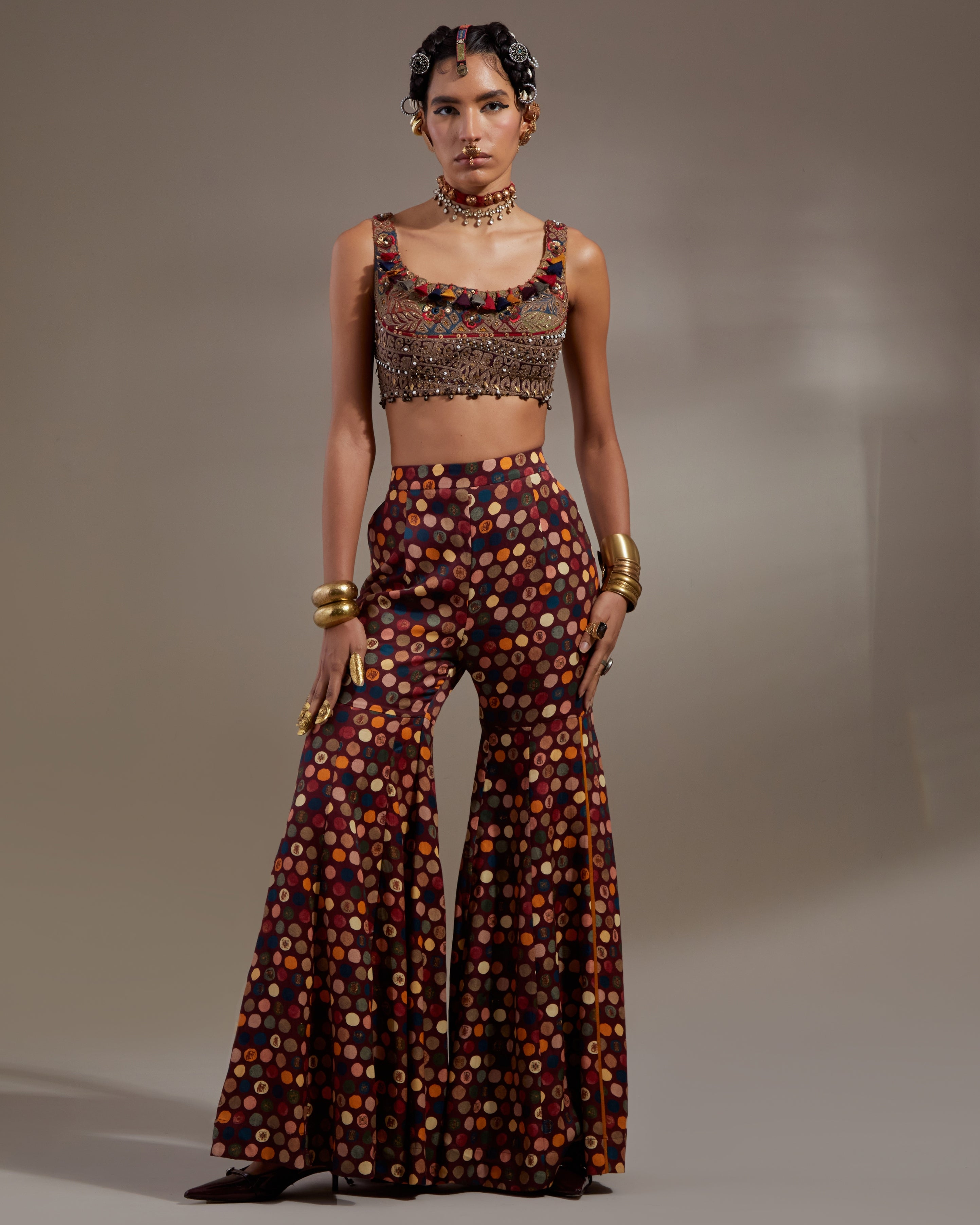 Jamuni Veni Dupatta Jacket With Gharara Set