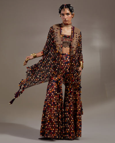 Jamuni Veni Dupatta Jacket With Gharara Set