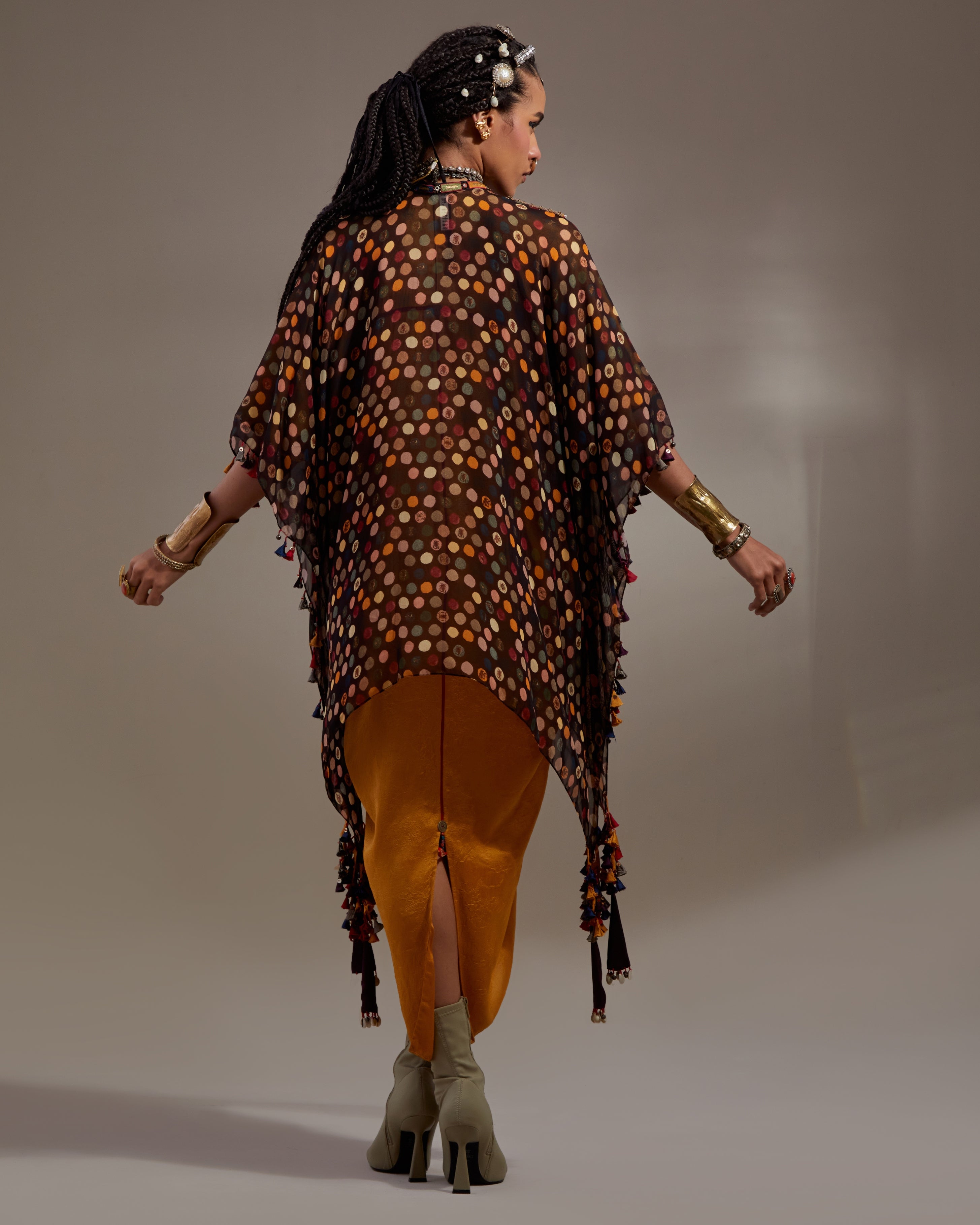 Yellow Topaz Veni Dupatta & Jamuni  Jacket Set