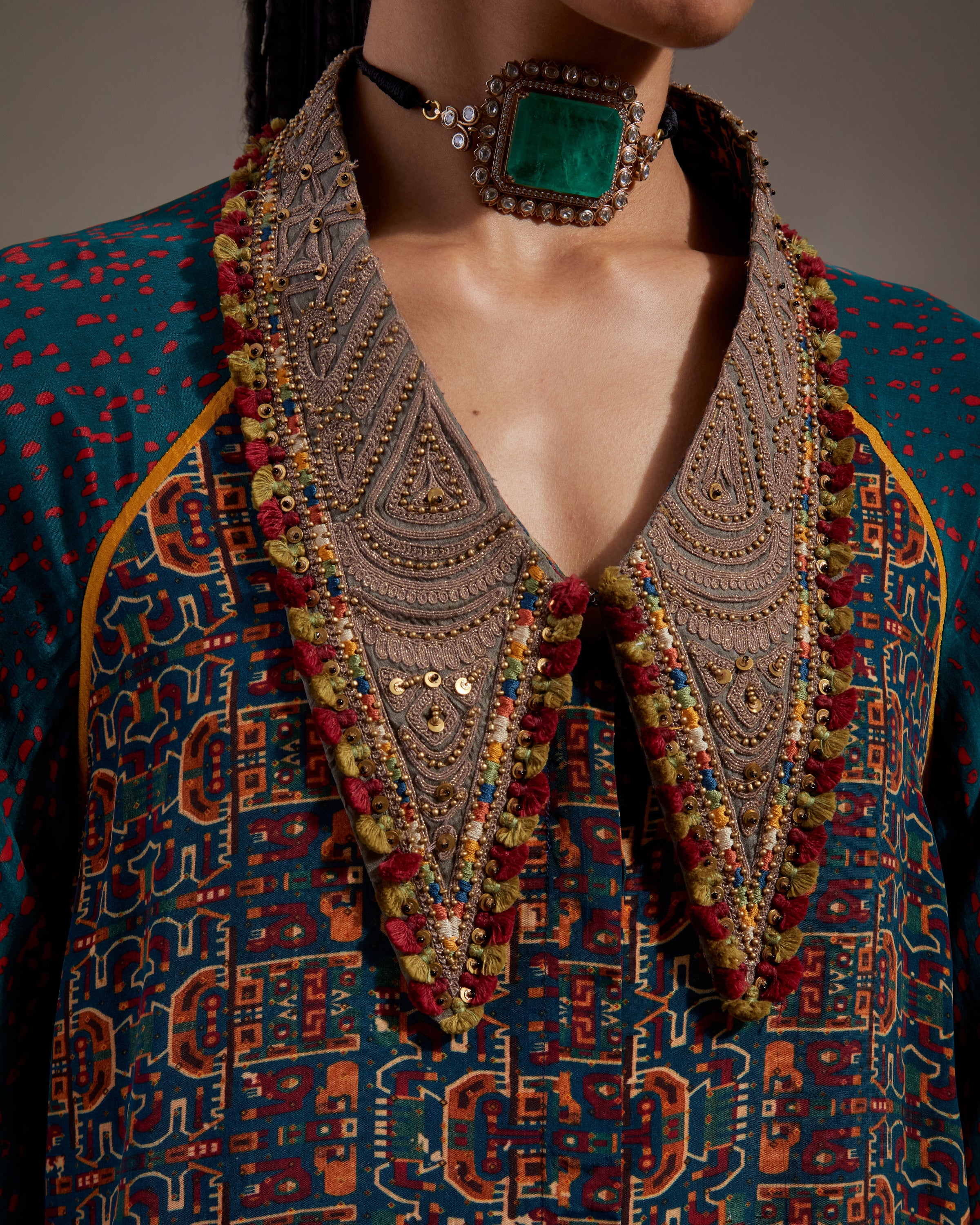 Hara Atri Straight Shirt & Drapped Trouser Set