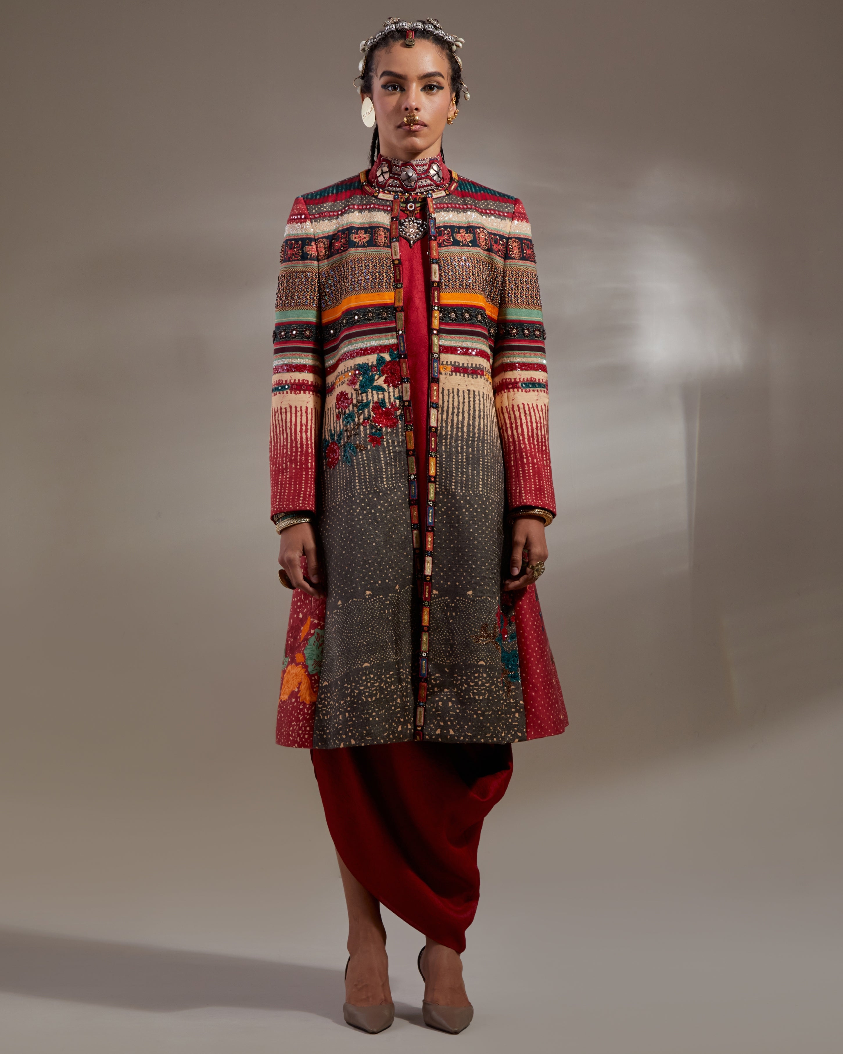 Sindoor Rasa Drop Shoulder Dress