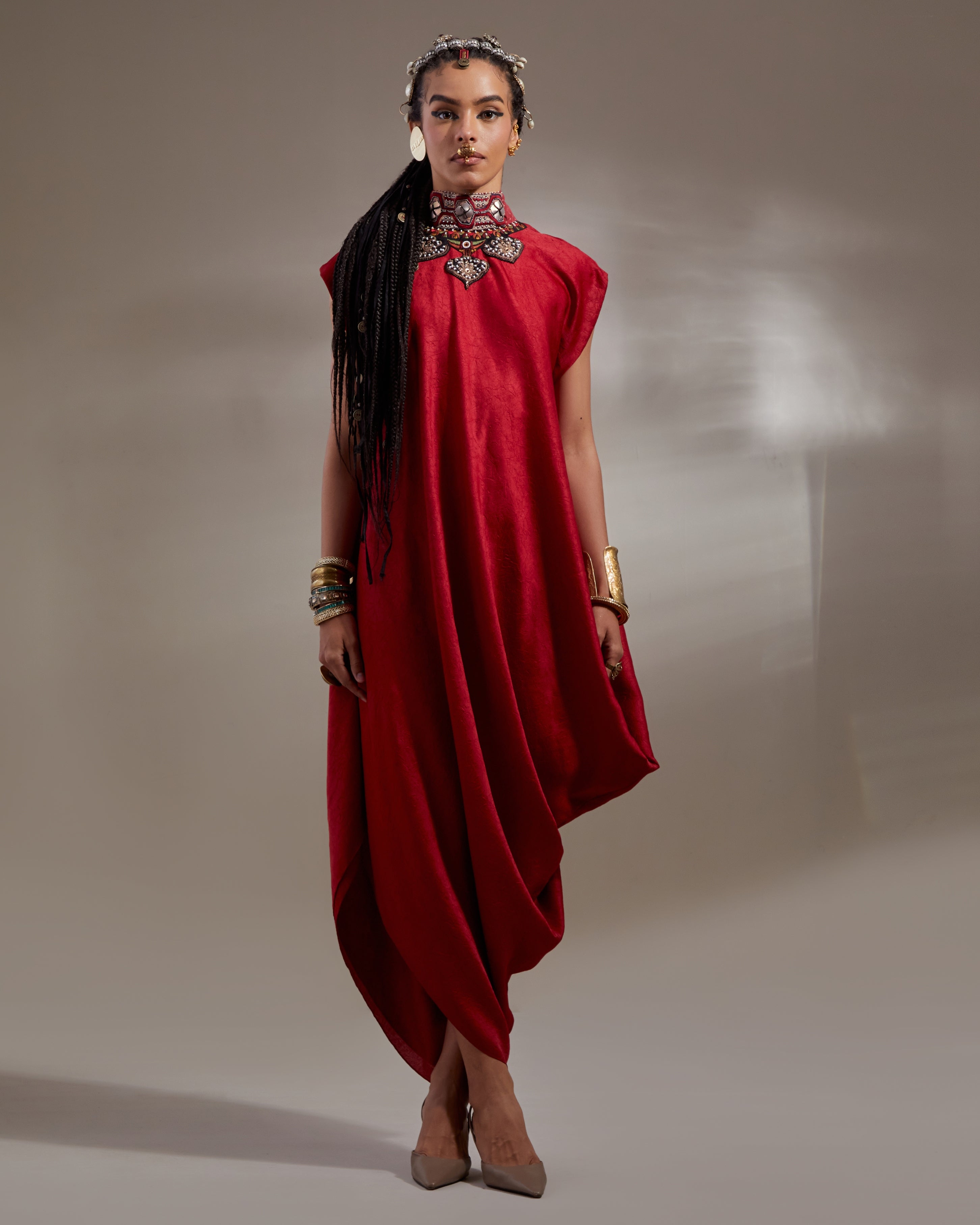 Sindoor Rasa Drop Shoulder Dress