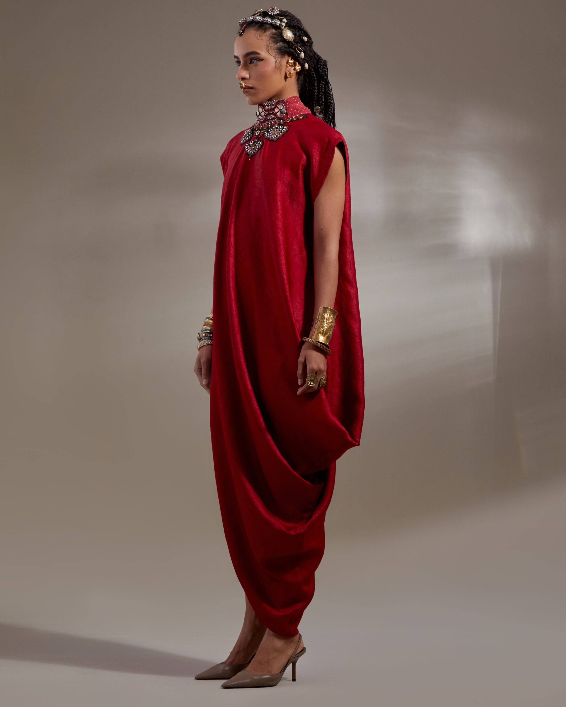 Sindoor Rasa Drop Shoulder Dress