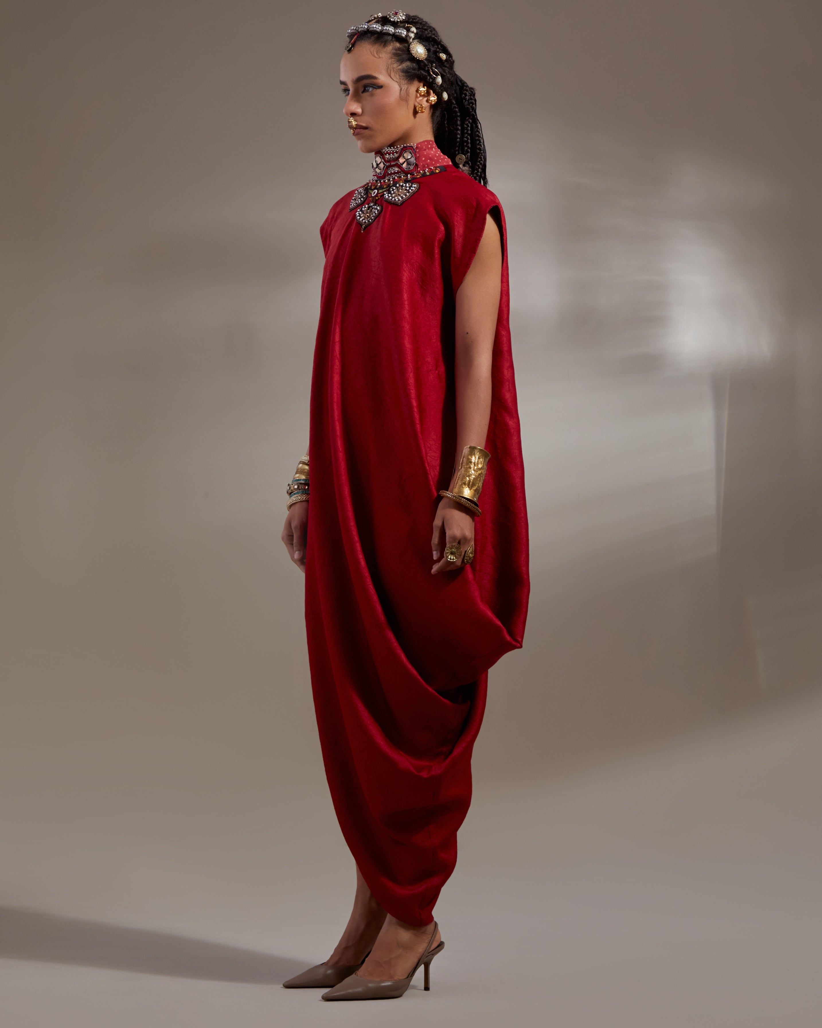 Sindoor Rasa Drop Shoulder Dress