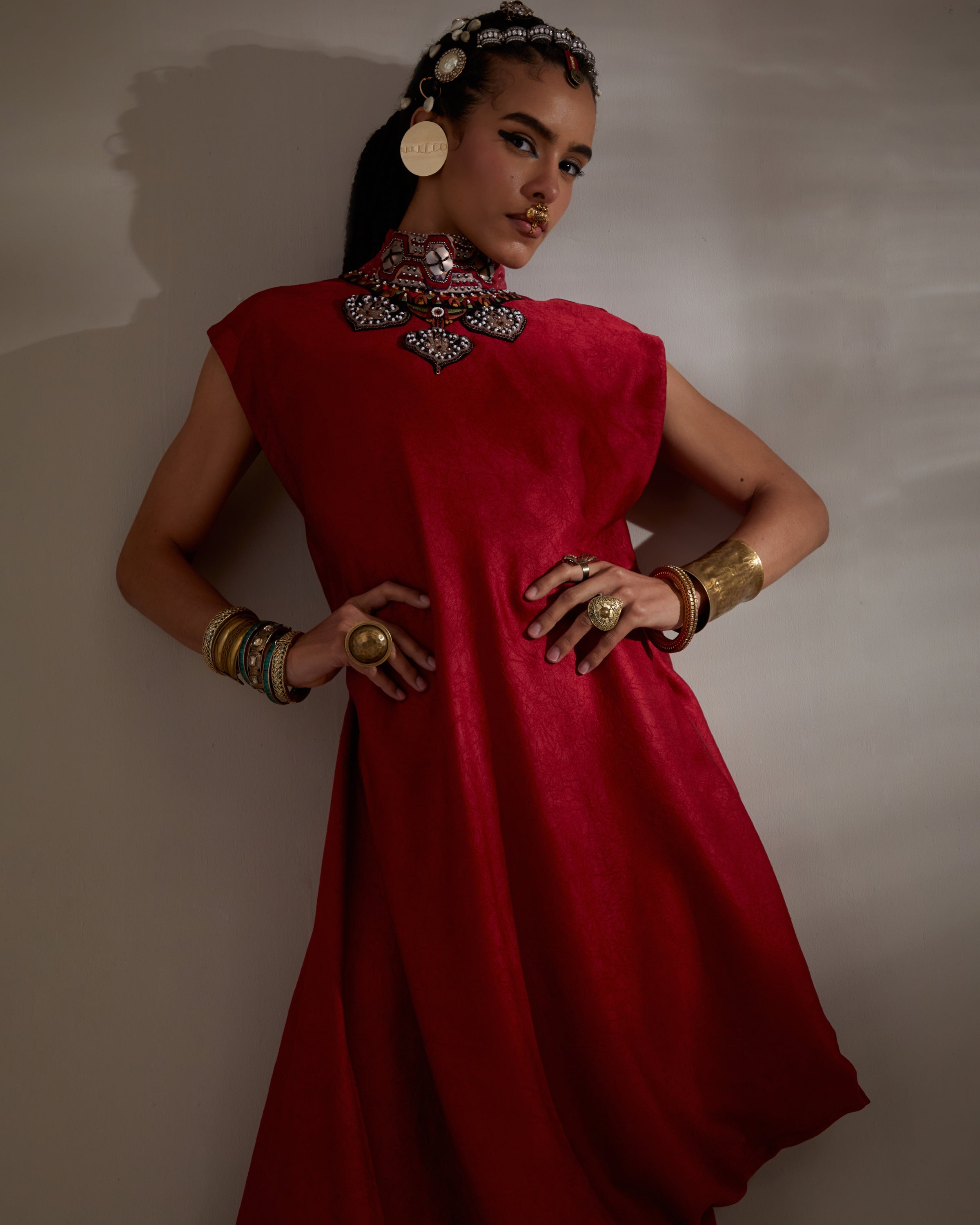 Sindoor Rasa Drop Shoulder Dress