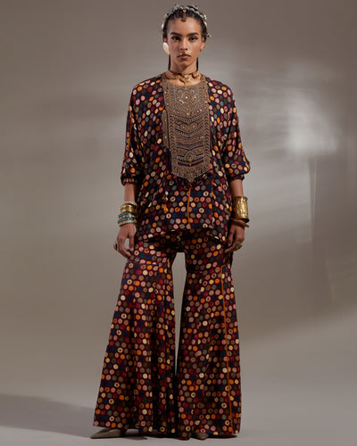 Jamuni Kuru Trapeze Kurta & Gharara Set