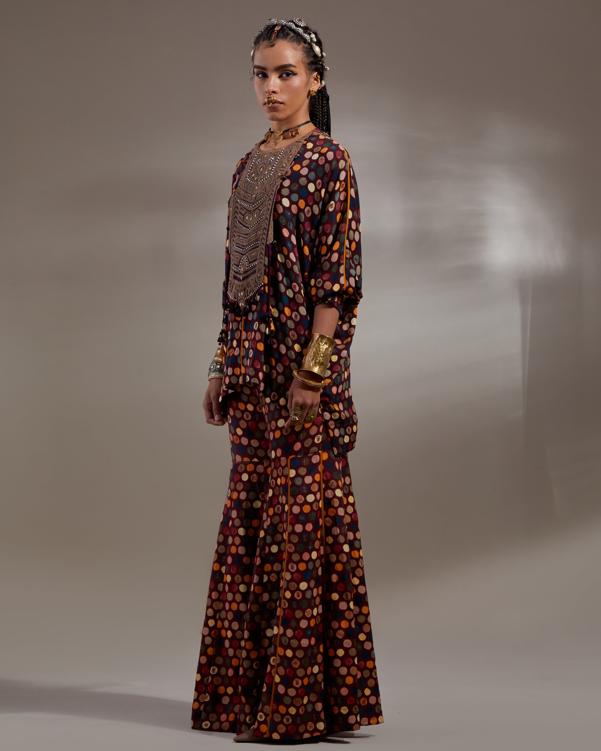 Jamuni Kuru Trapeze Kurta & Gharara Set