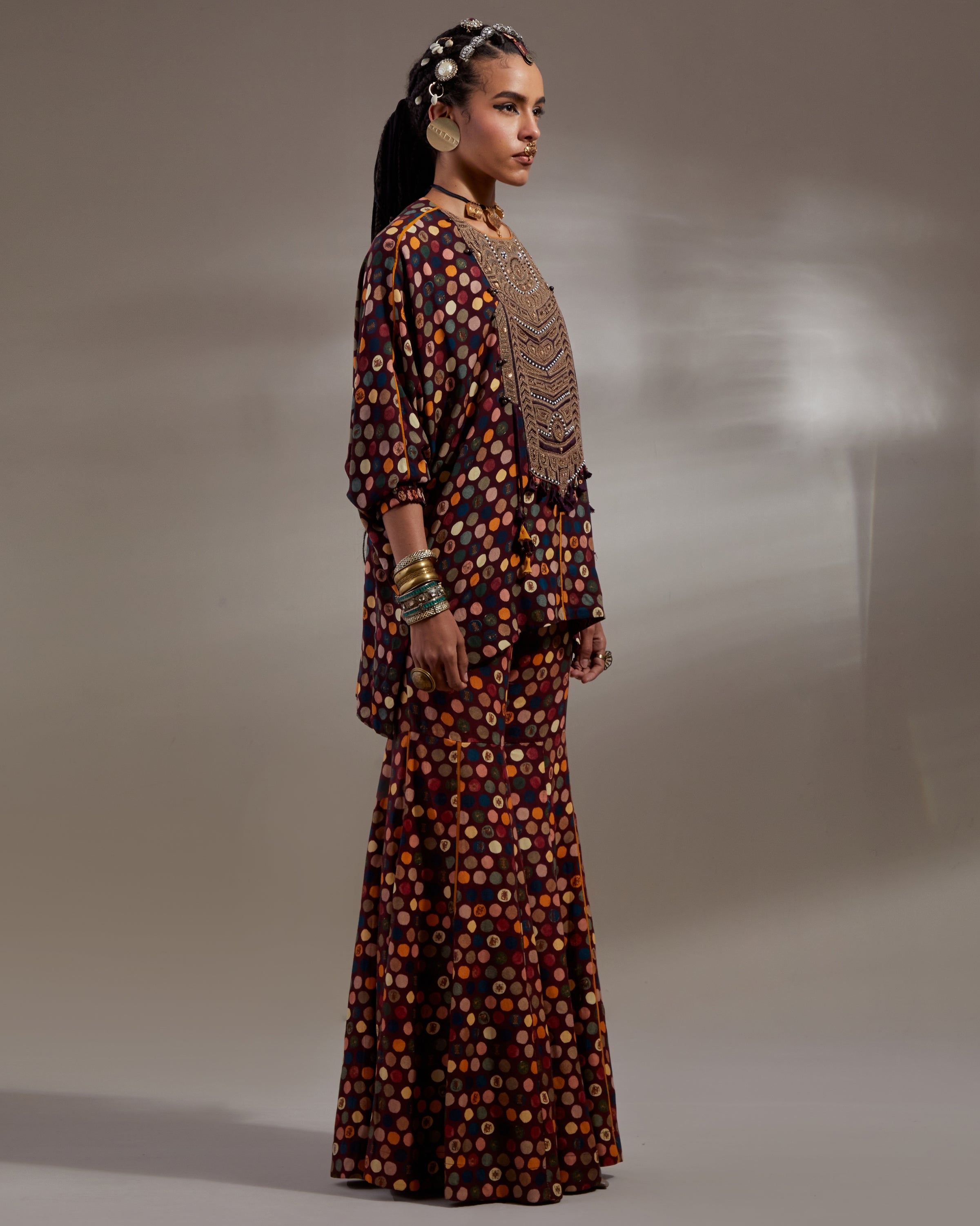 Jamuni Kuru Trapeze Kurta & Gharara Set