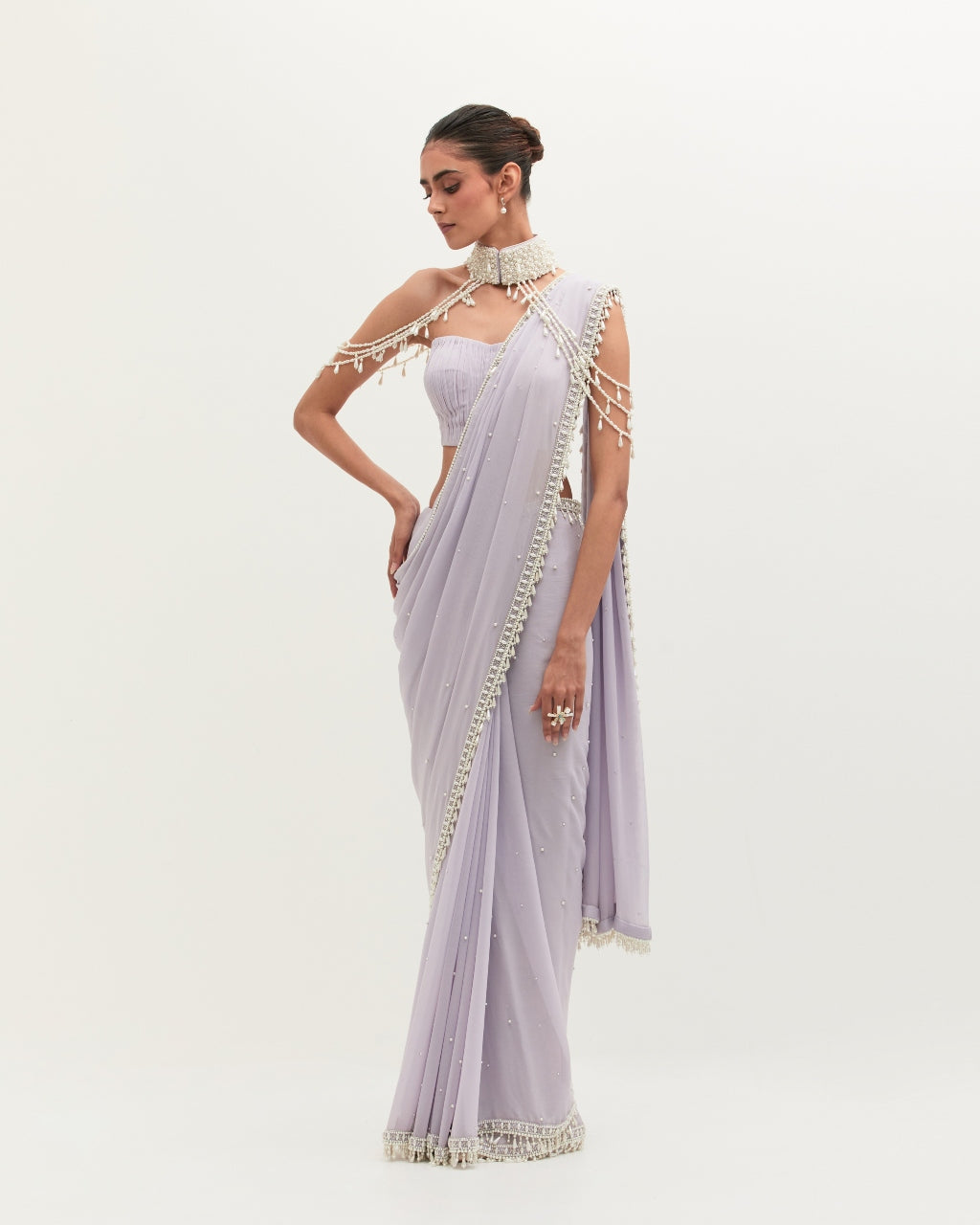Lavender Shilpa Sari Set