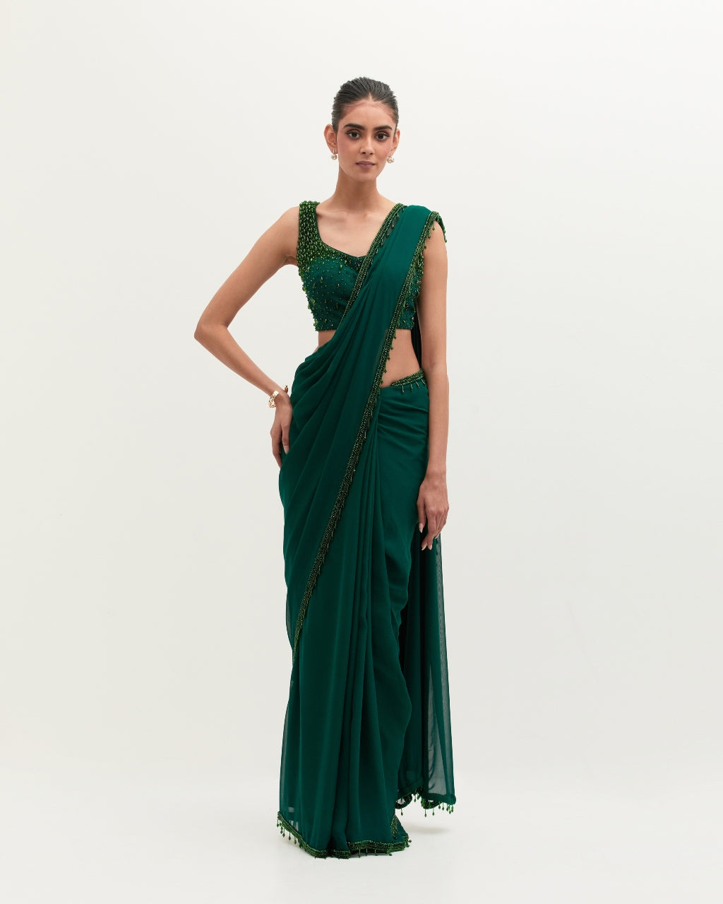 Emerald Masoom Sari Set