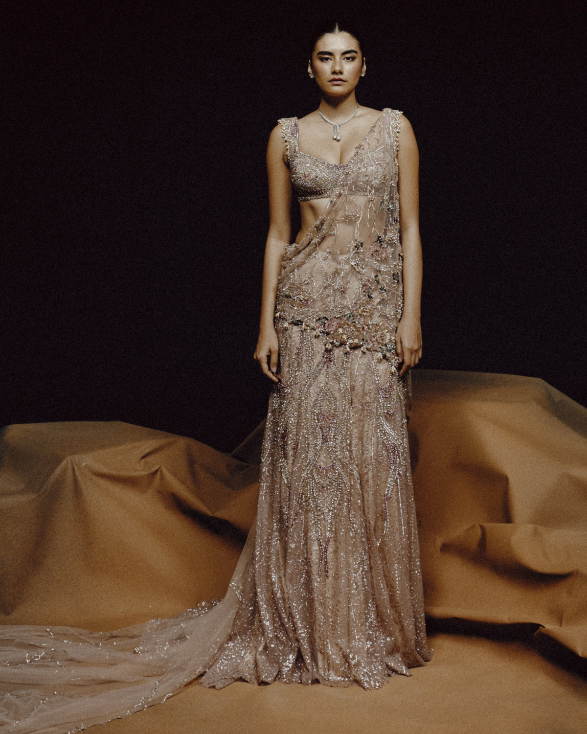 Dewdrop Mirage Drape Sari