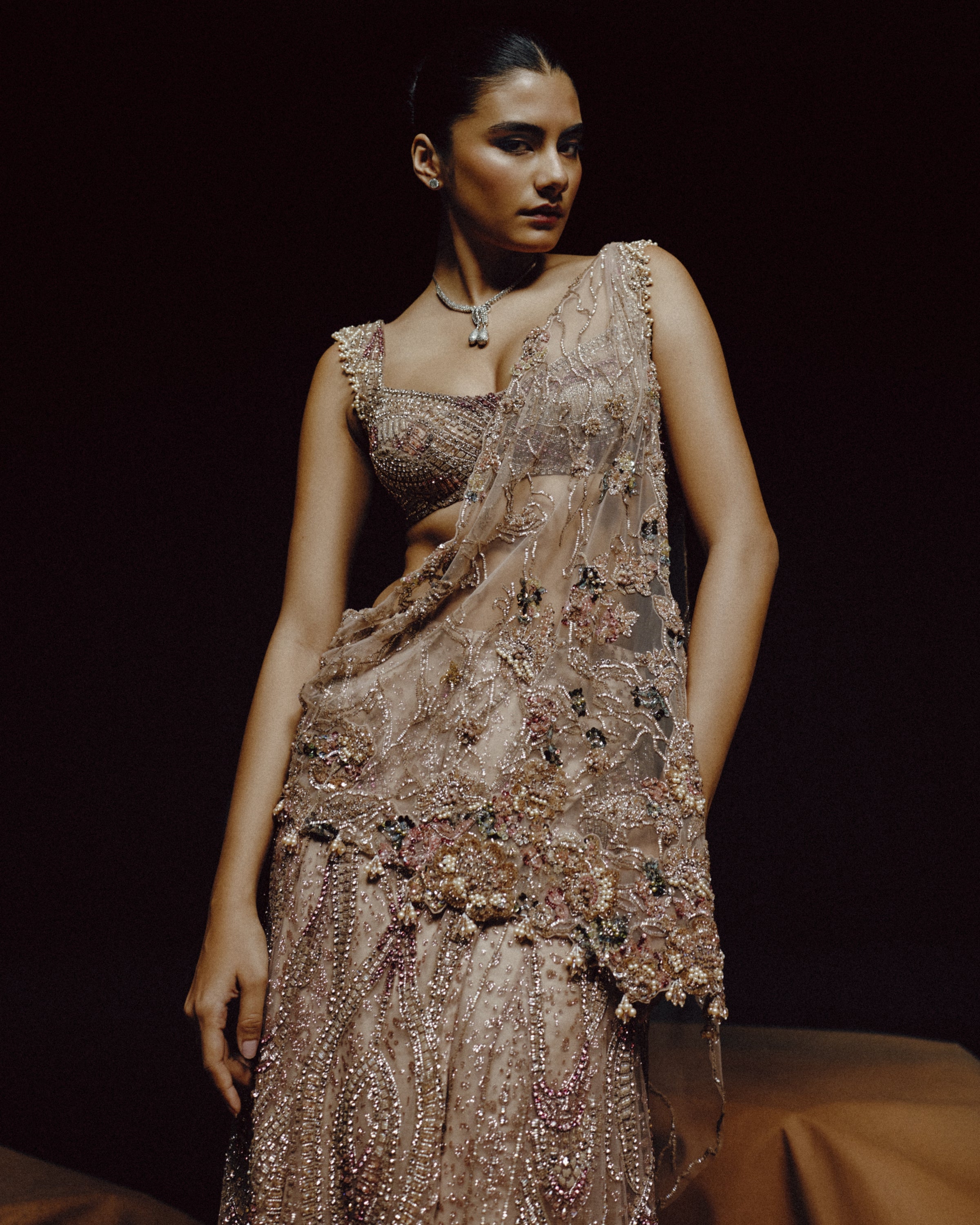 Dewdrop Mirage Drape Sari