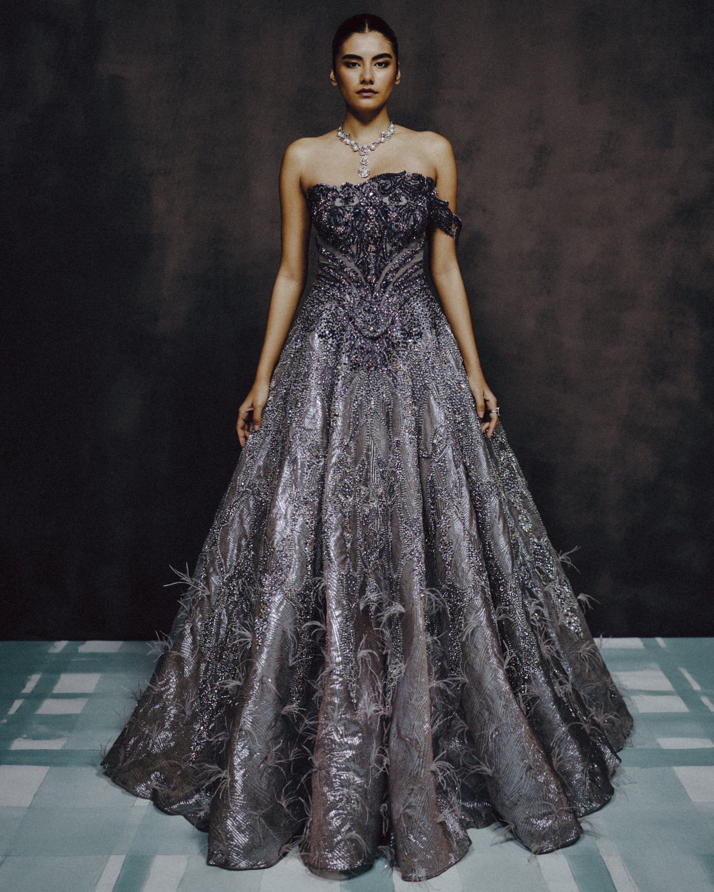 Nocturne Silverdust Ball Gown