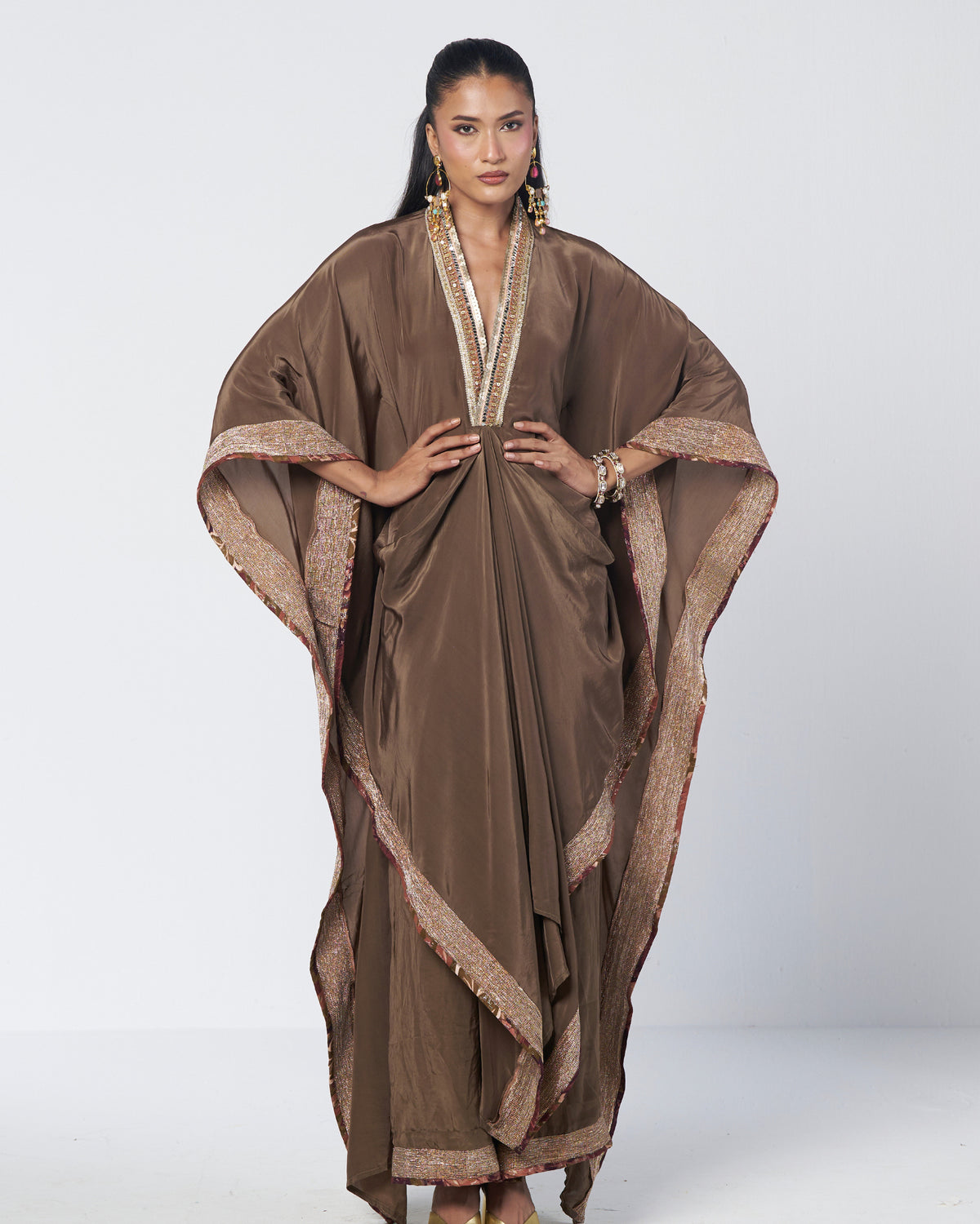 Olive Azra Kaftan Pant Set