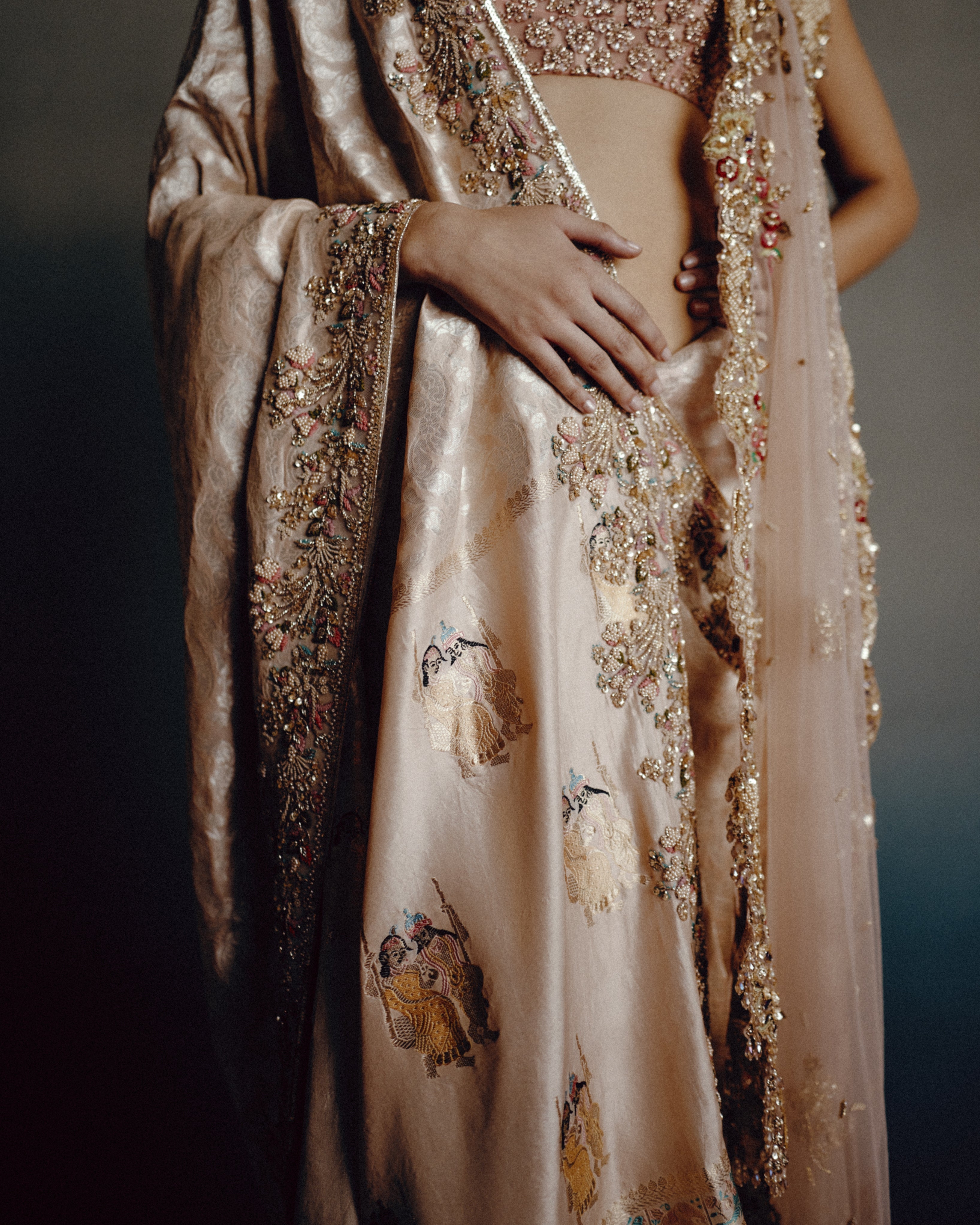 Celeste Banarasi Sari