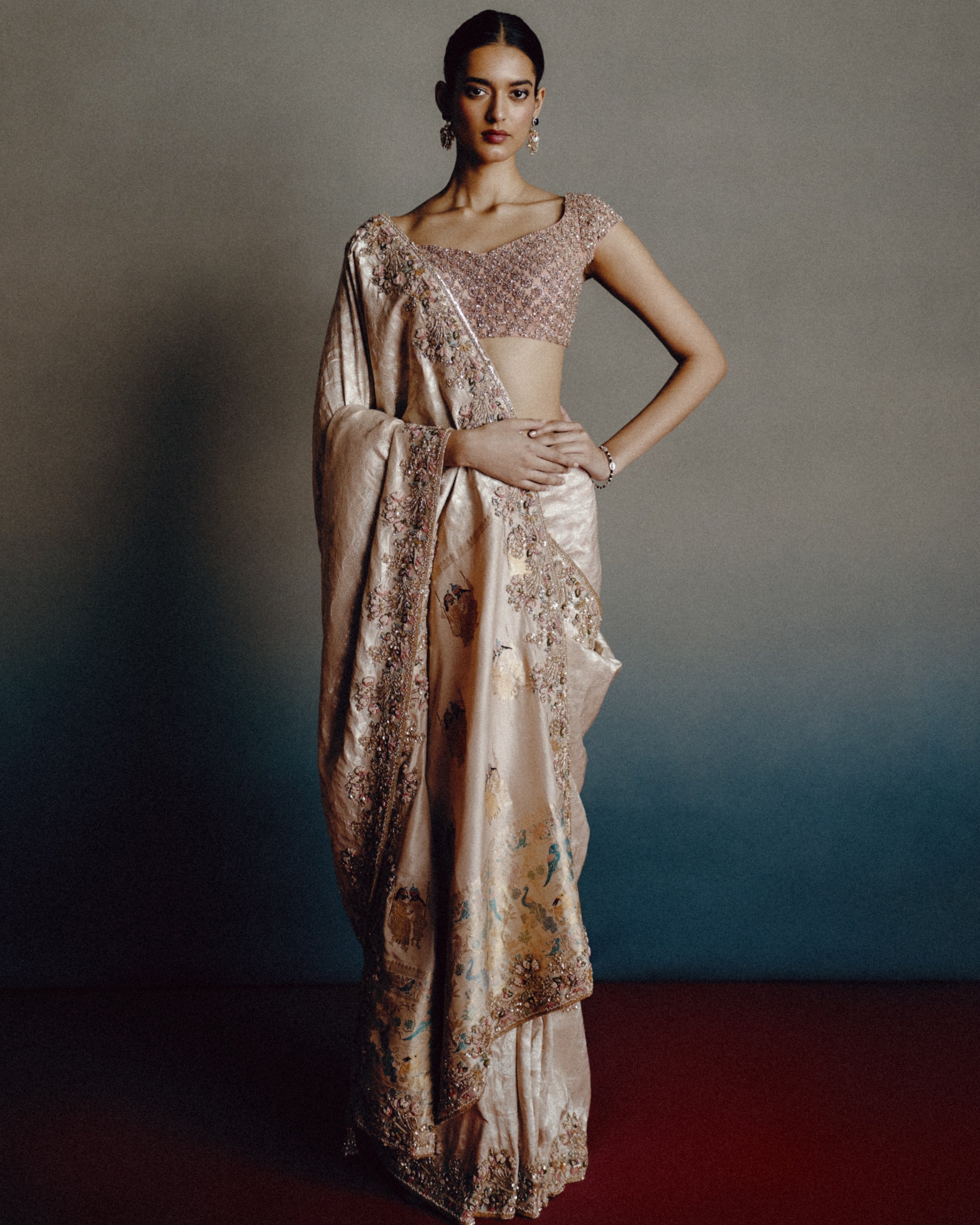 Celeste Banarasi Sari