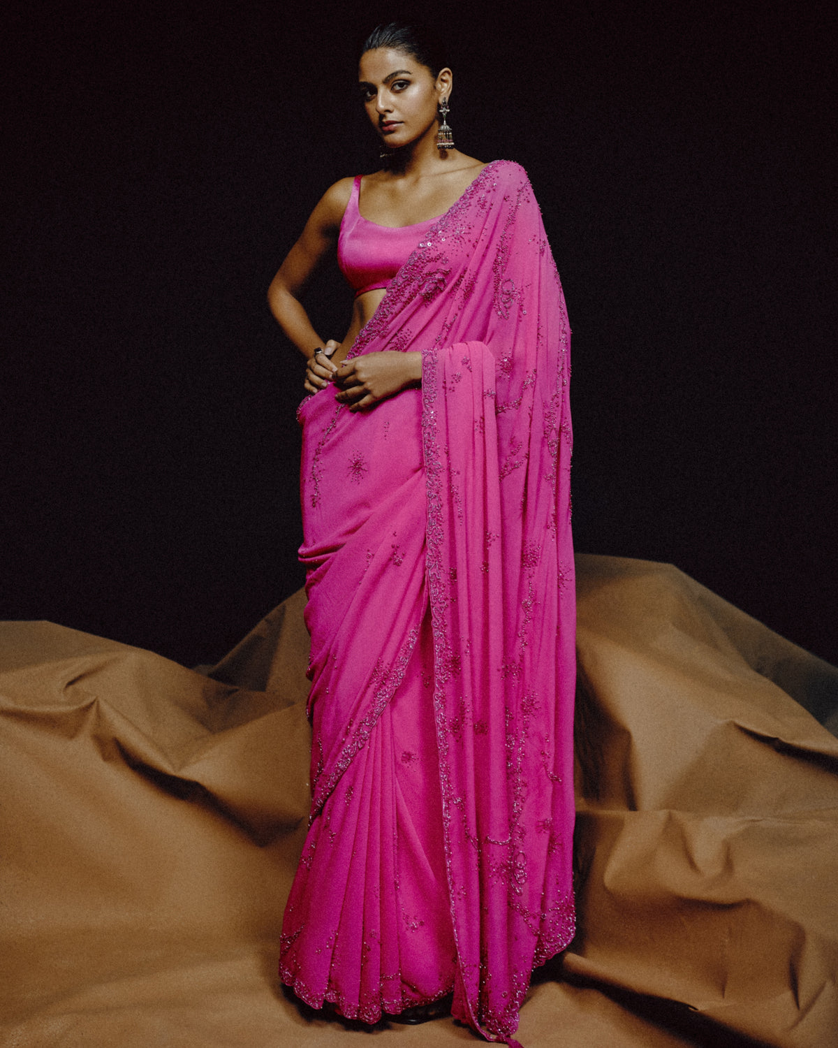 Fuchsia Éclat Sari