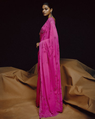 Fuchsia Éclat Sari