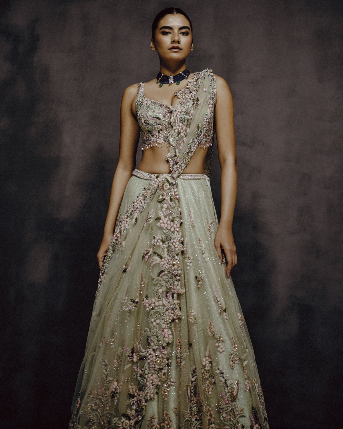 Verde Bloom Lehenga
