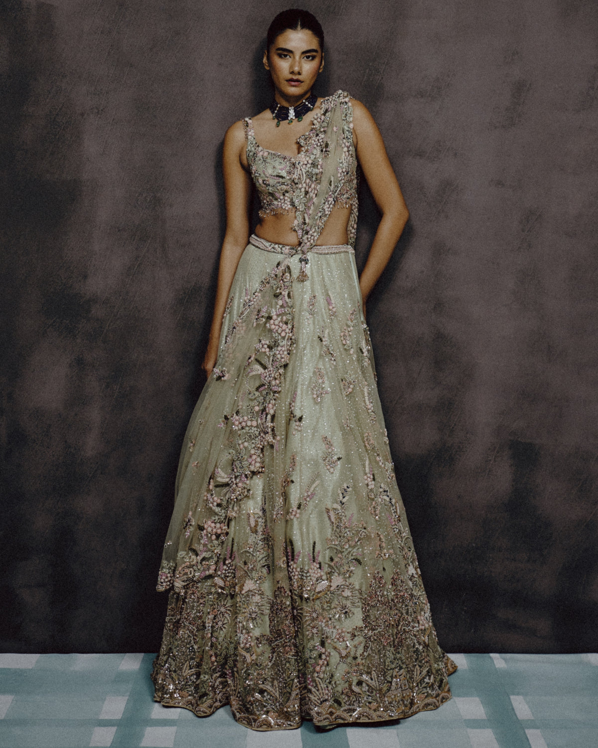 Verde Bloom Lehenga