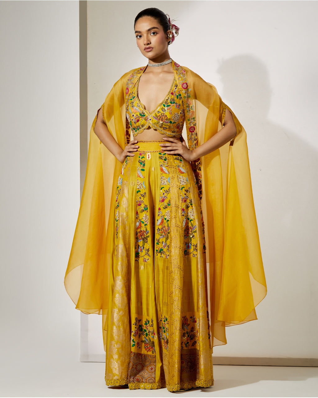 Sunlit Royale Embroidered Sharara Set