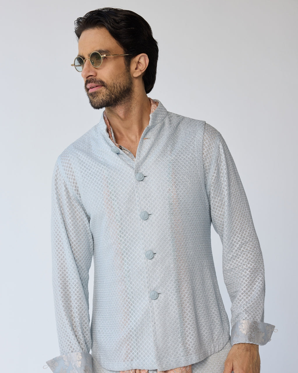 Square Nehru Jacket Set