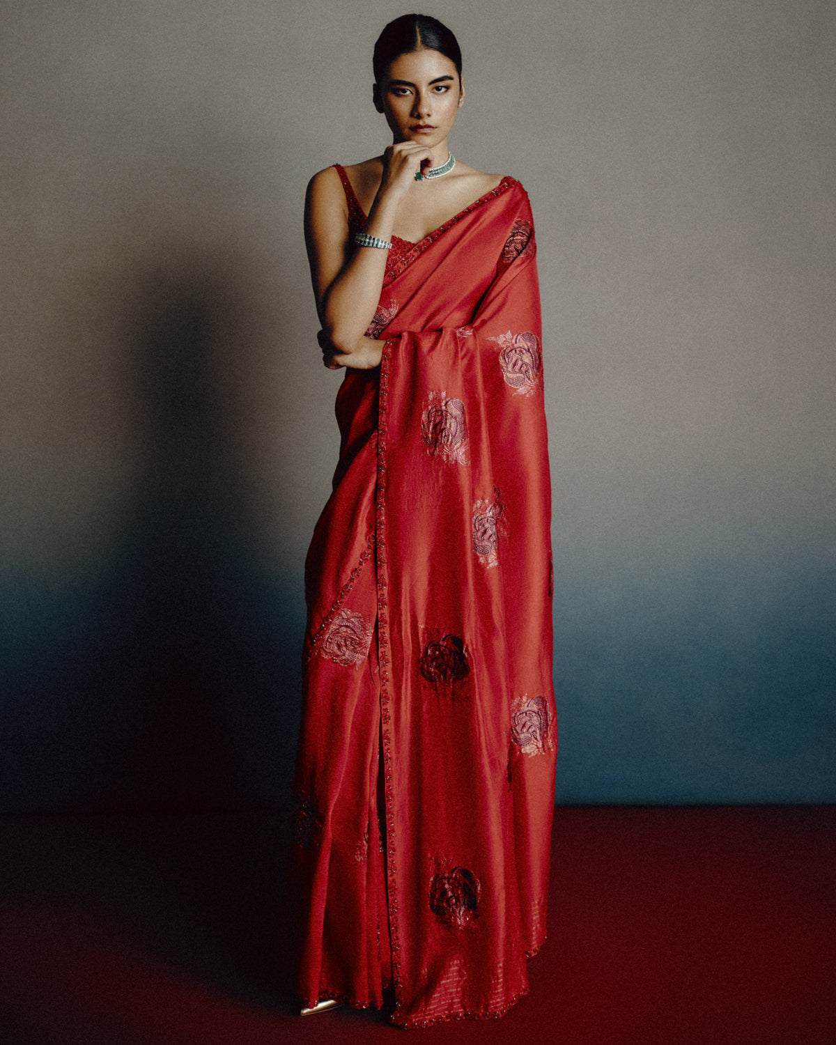 Ruby Rouge Banarasi Sari