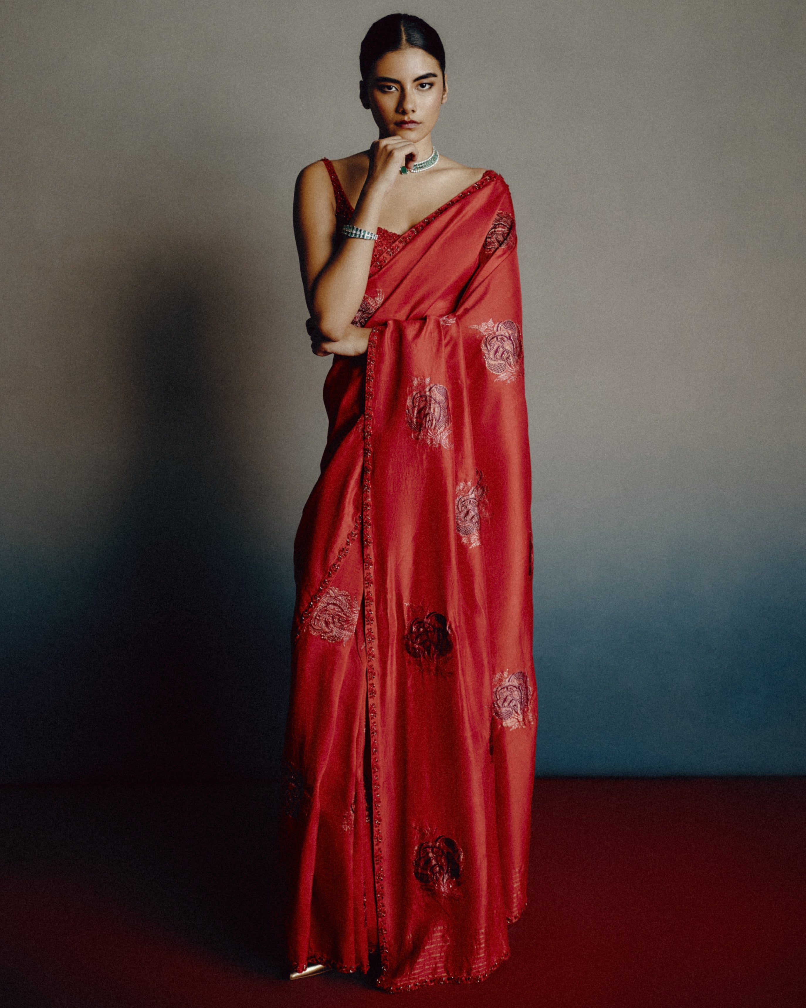 Ruby Rouge Banarasi Sari