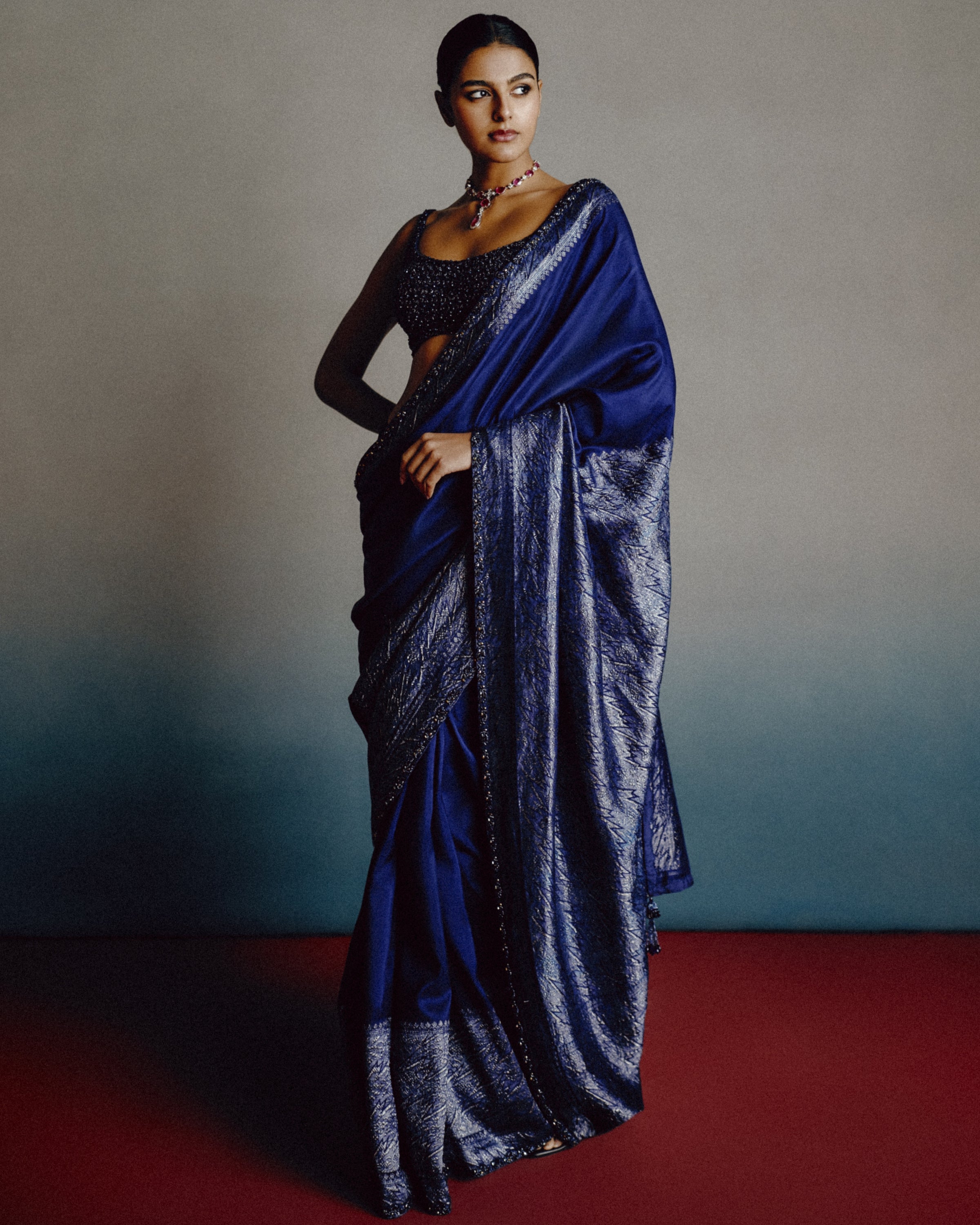 Noir Sapphire Sari
