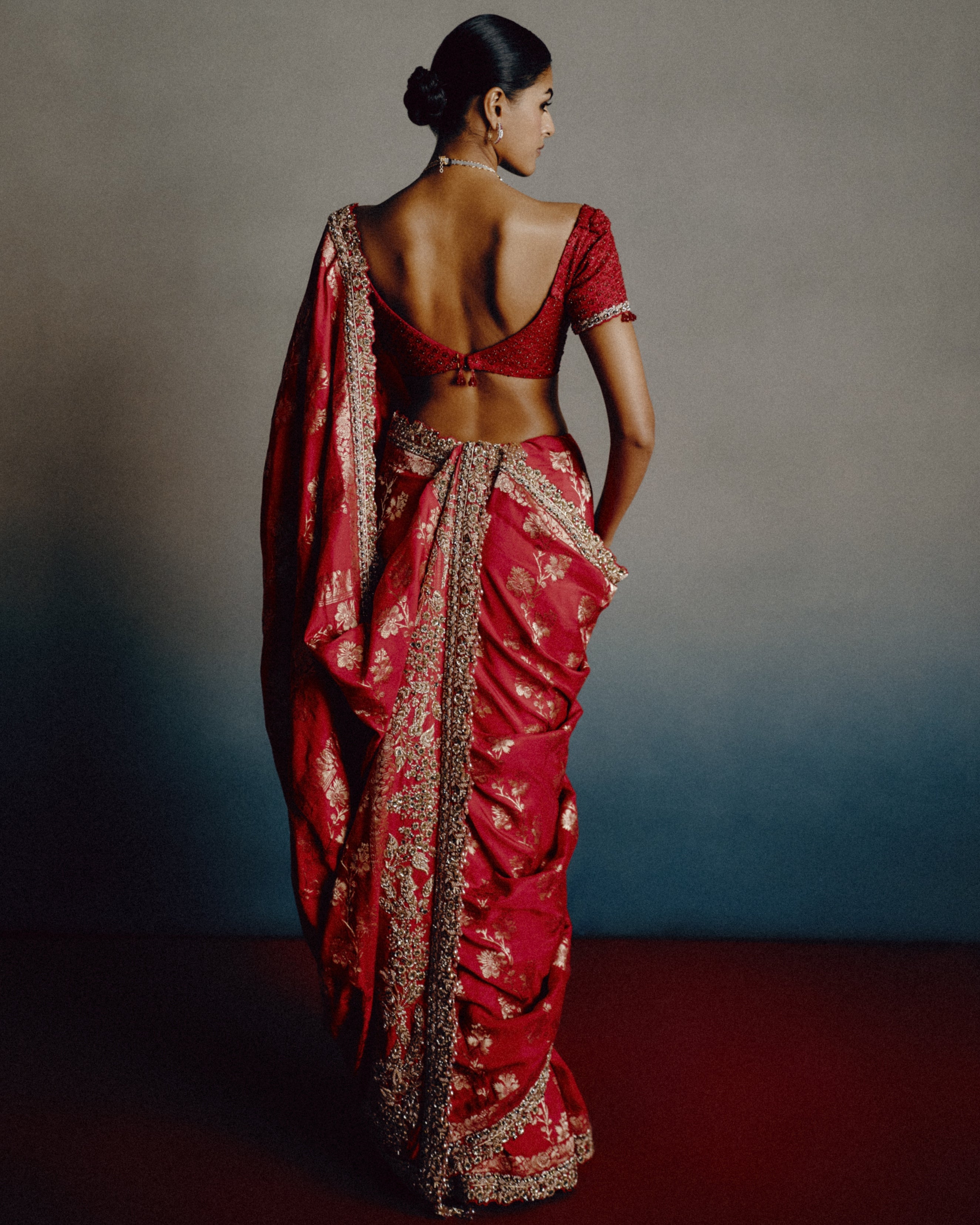 Roselle Banarasi Sari