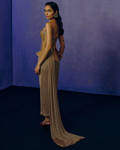 Champagne Ember Corset & Skirt Set