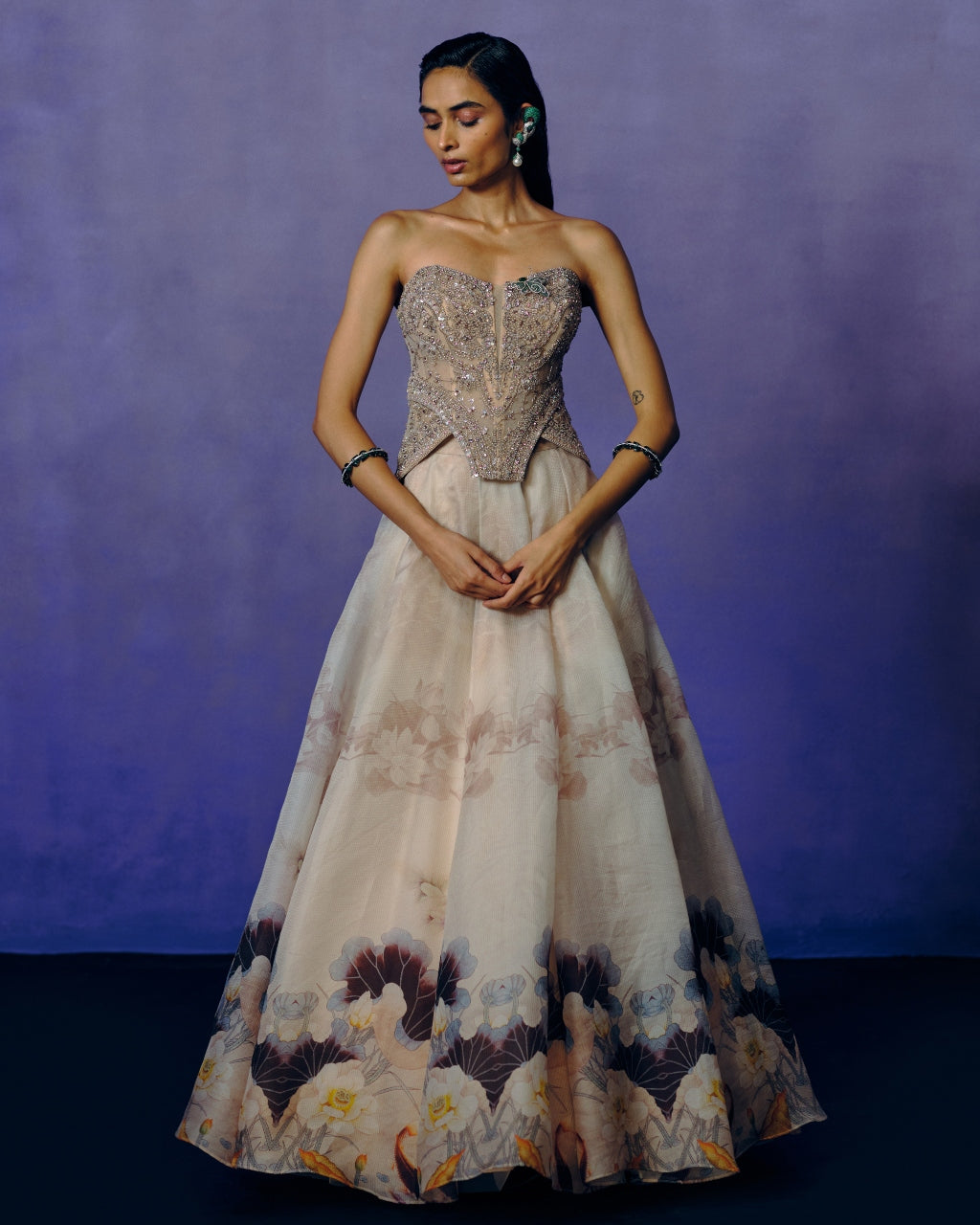Whispered Petals Ball Gown