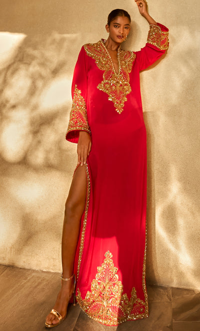 Fuscia Pink Kaftan