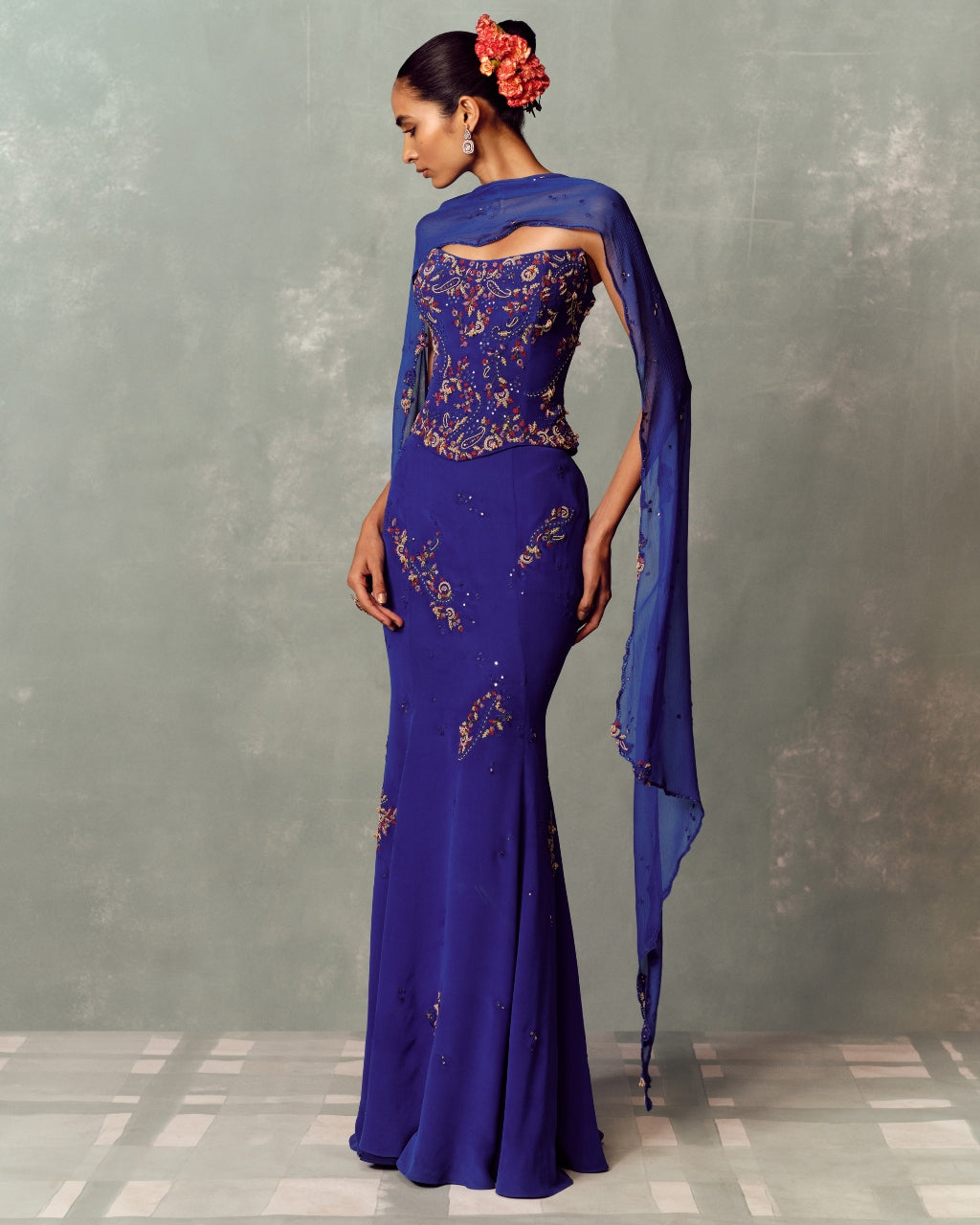 Azure Muse Corset And Skirt Set