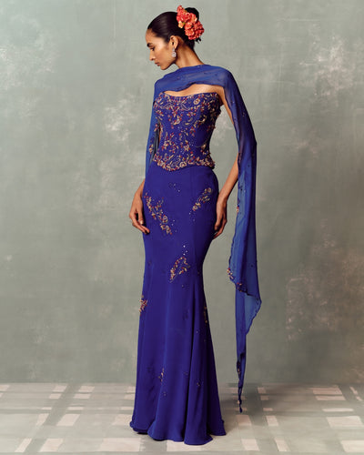Azure Muse Corset And Skirt Set
