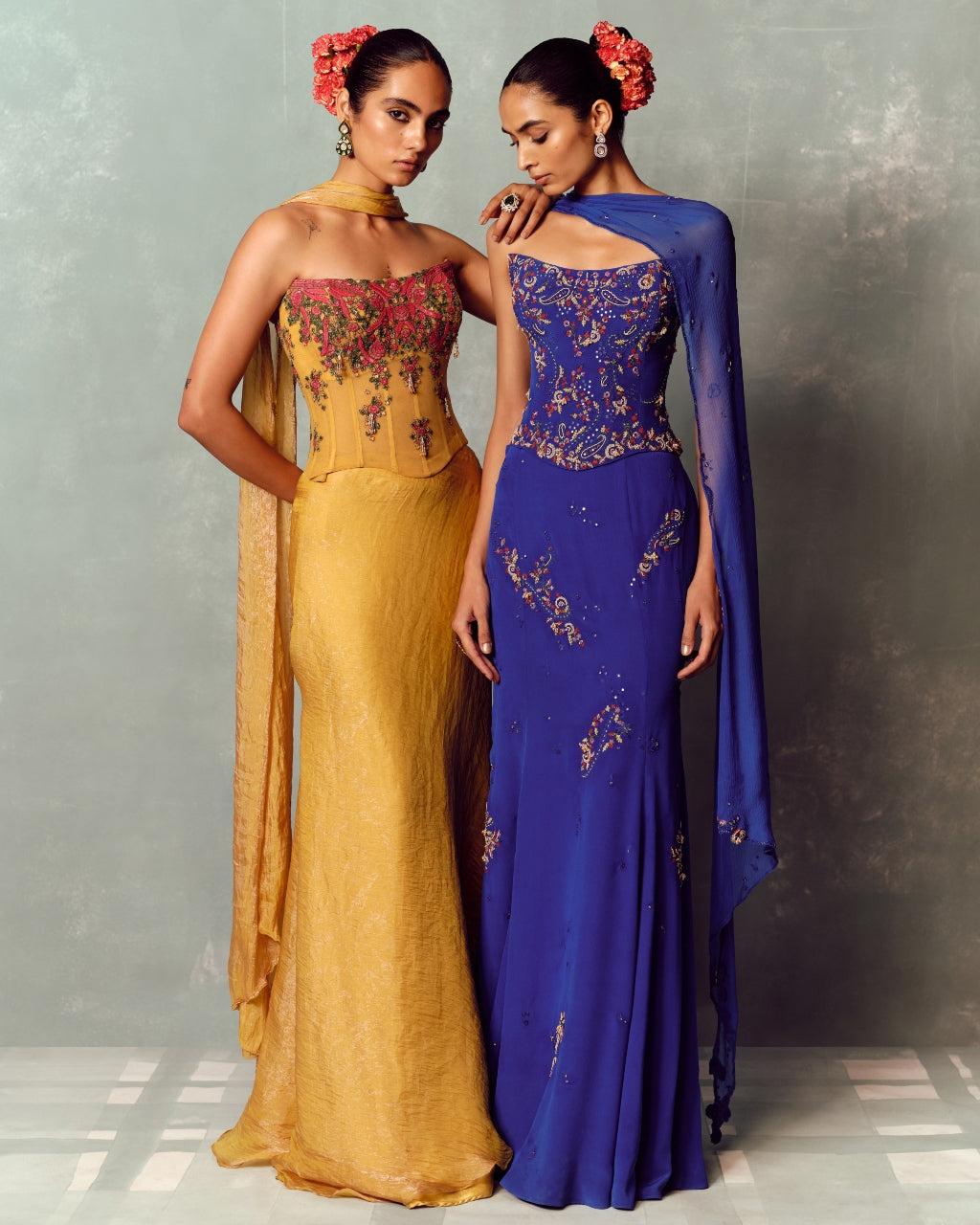 Azure Muse Corset And Skirt Set