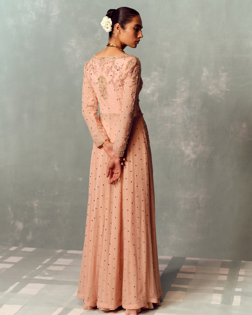 Sunset Petal Kurta And Skirt Suit Set