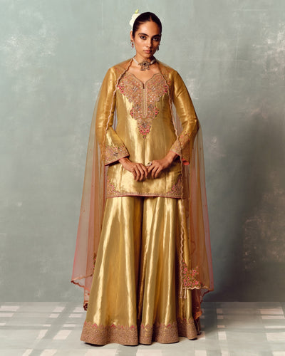 Metallic Fern Sharara Set