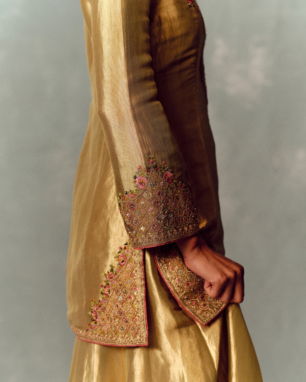 Metallic Fern Sharara Set
