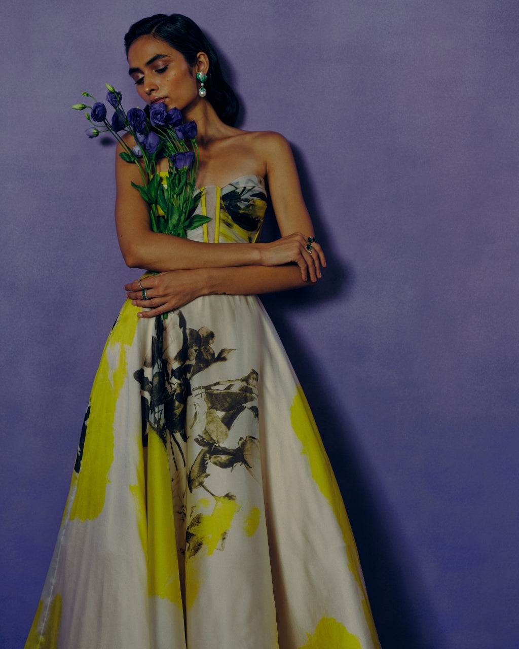 Butterveil Print Ball Gown