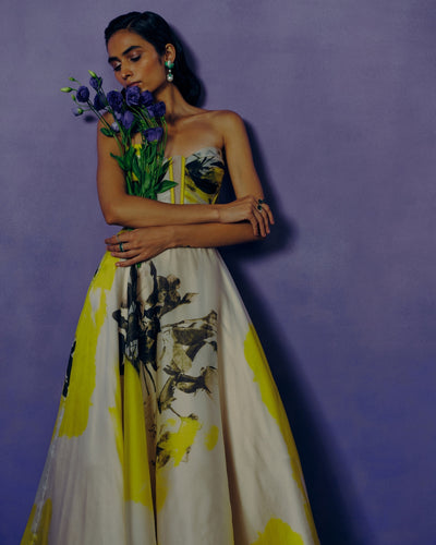 Butterveil Print Ball Gown