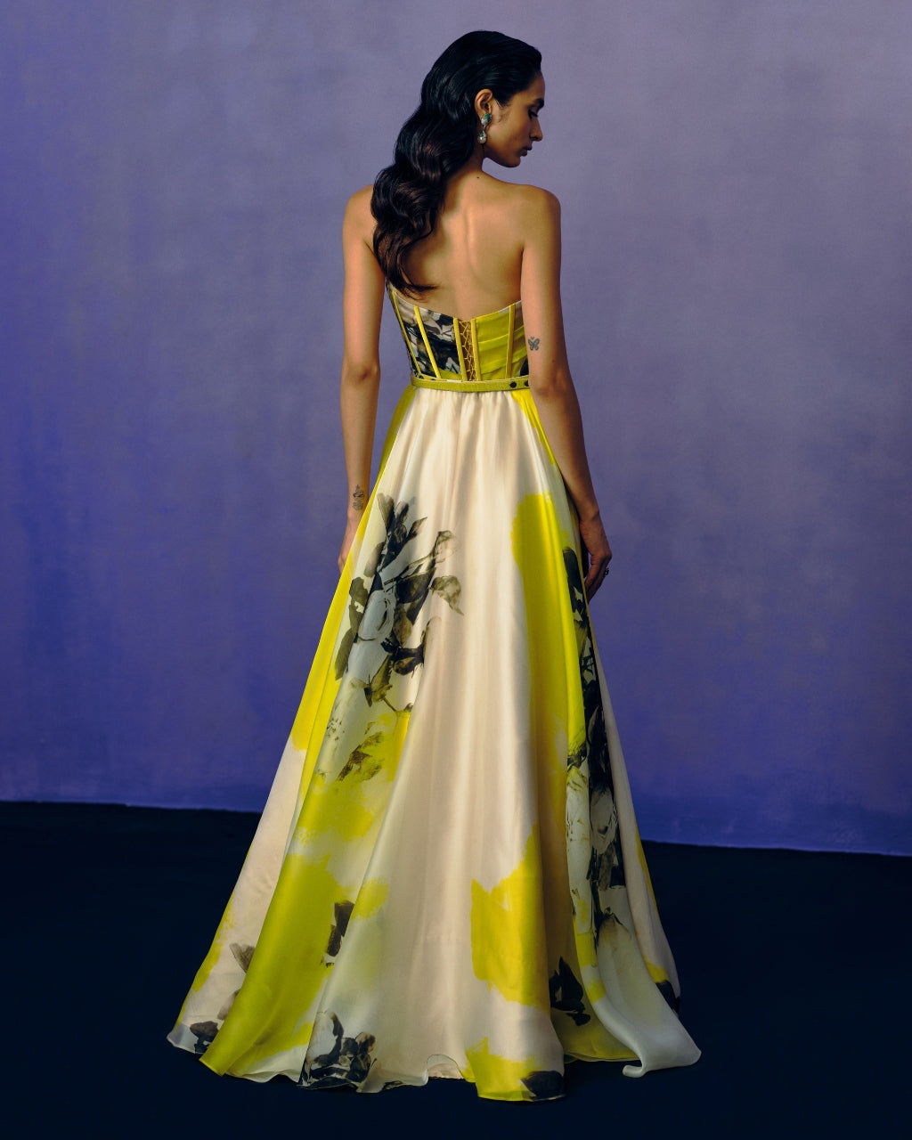 Butterveil Print Ball Gown