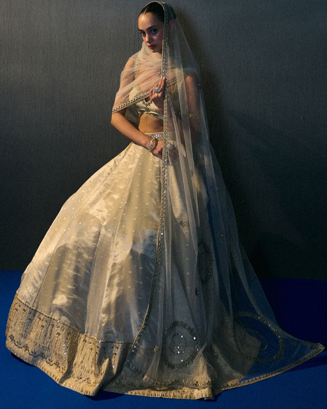 Gold Benarasi Festive Lehenga Set