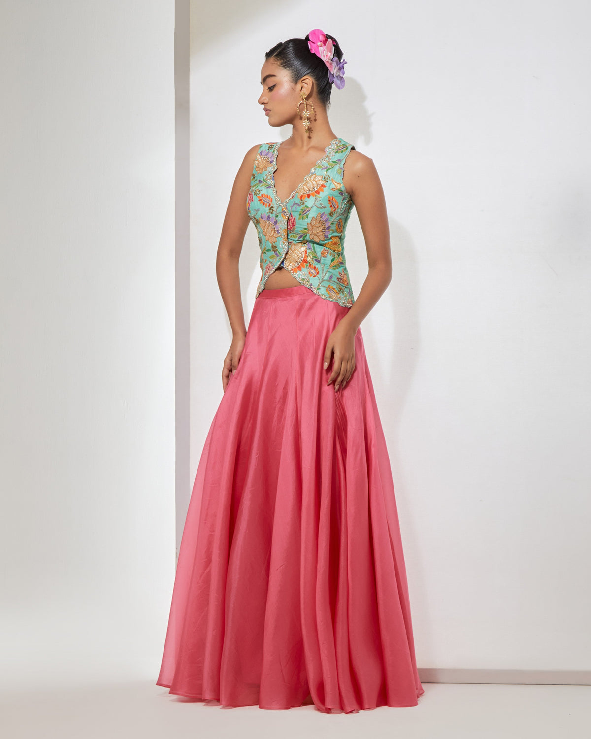 Gulbahar Aqua Corset & Skirt