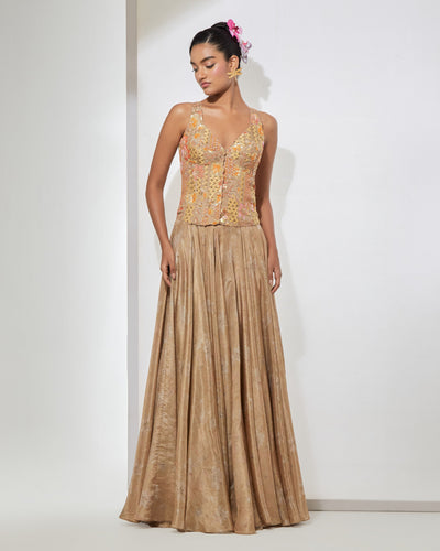 Champagne Gold Corset & Skirt