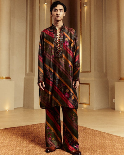 Printed Multi Coloured Classis Kurta Set