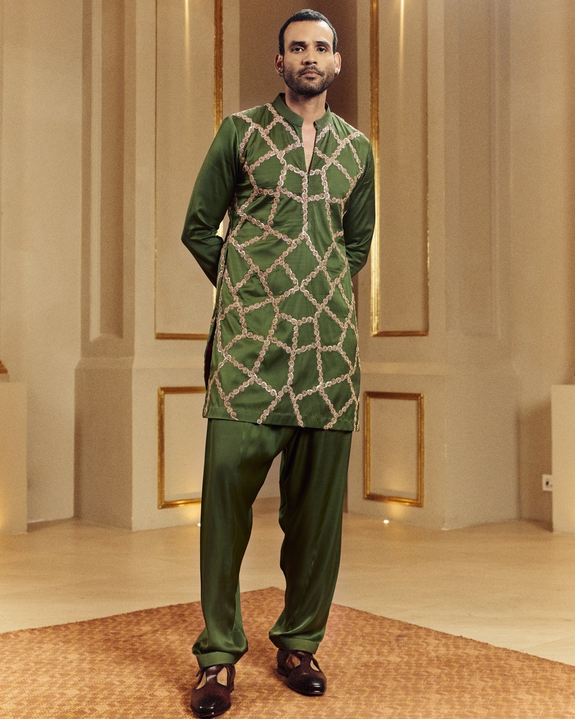 Kachha Aam Embroidered Classic Kurta Set