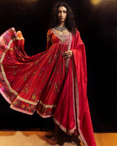 Surkh Laal Anarkali Set